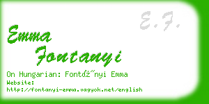 emma fontanyi business card